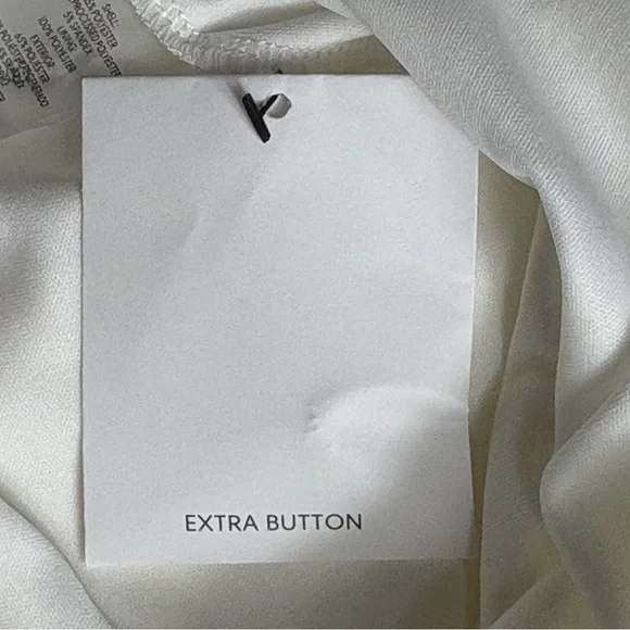 NWT Calvin Klein Bishop Puff Sleeve V-Neck Scuba-Crepe Sheath Dress 10 Ivory - Picture 12 of 14